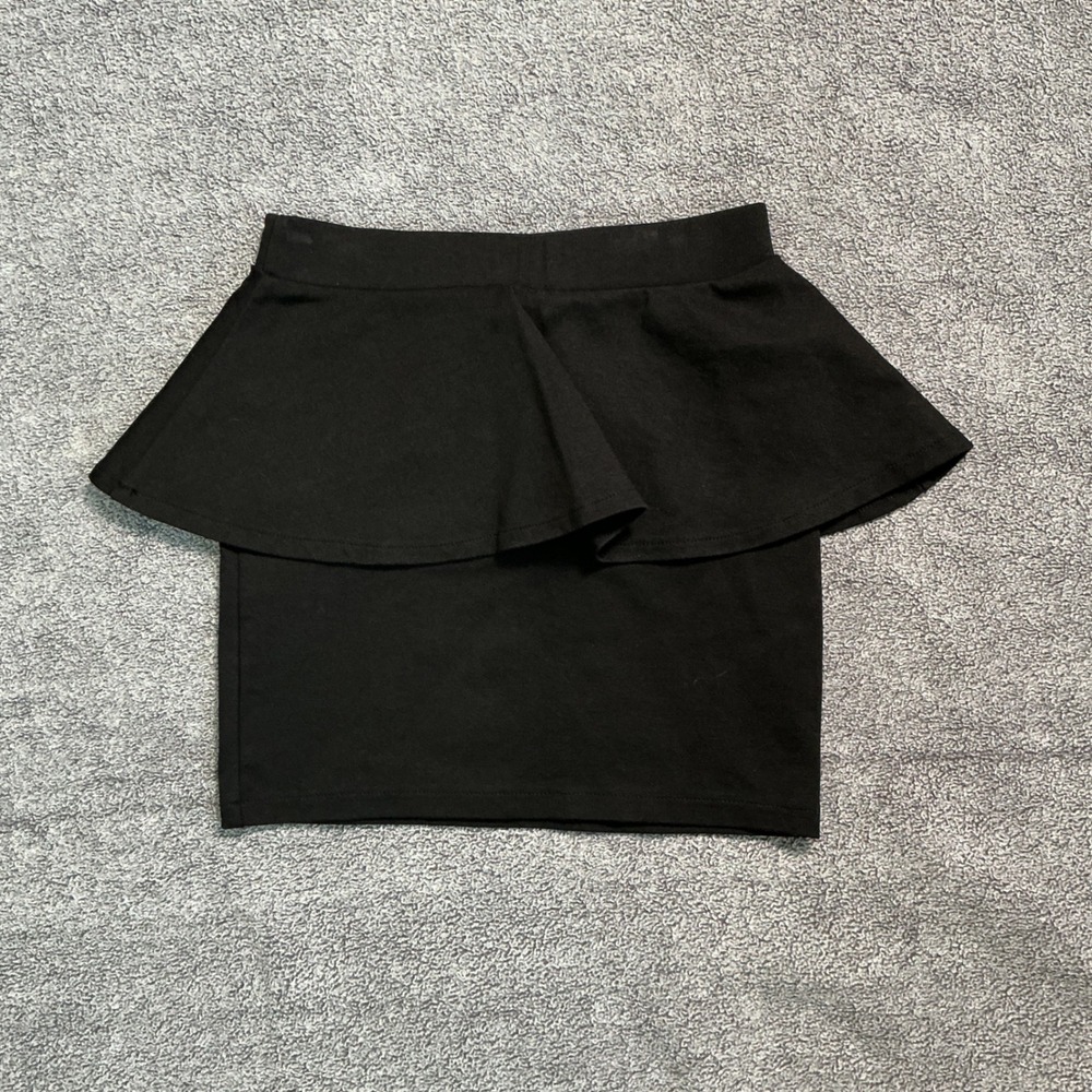 Zara Trafaluc Black Peplum Mini Skirt Small 0264/281/800/S